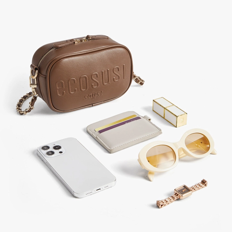 ECOSUSI MINI BANDOLERA CRUZADA ZOE DE 1.2L MARRON - 6