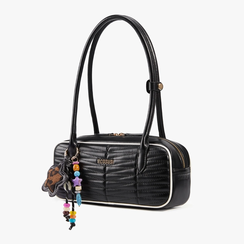 ECOSUSI CARTERA BAGUETTE ELISE ACOLCHADA DE 2.5L PARA 6,3' NEGRO - 1