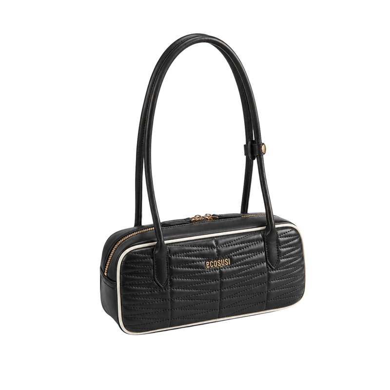 ECOSUSI CARTERA BAGUETTE ELISE ACOLCHADA DE 2.5L PARA 6,3' NEGRO - 3