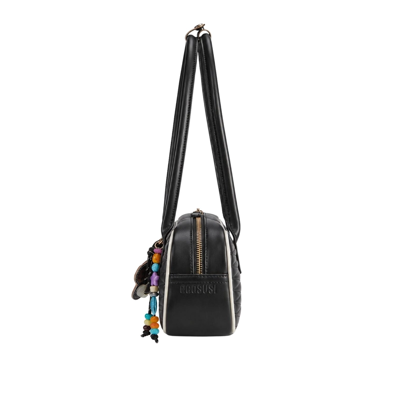ECOSUSI CARTERA BAGUETTE ELISE ACOLCHADA DE 2.5L PARA 6,3' NEGRO - 4