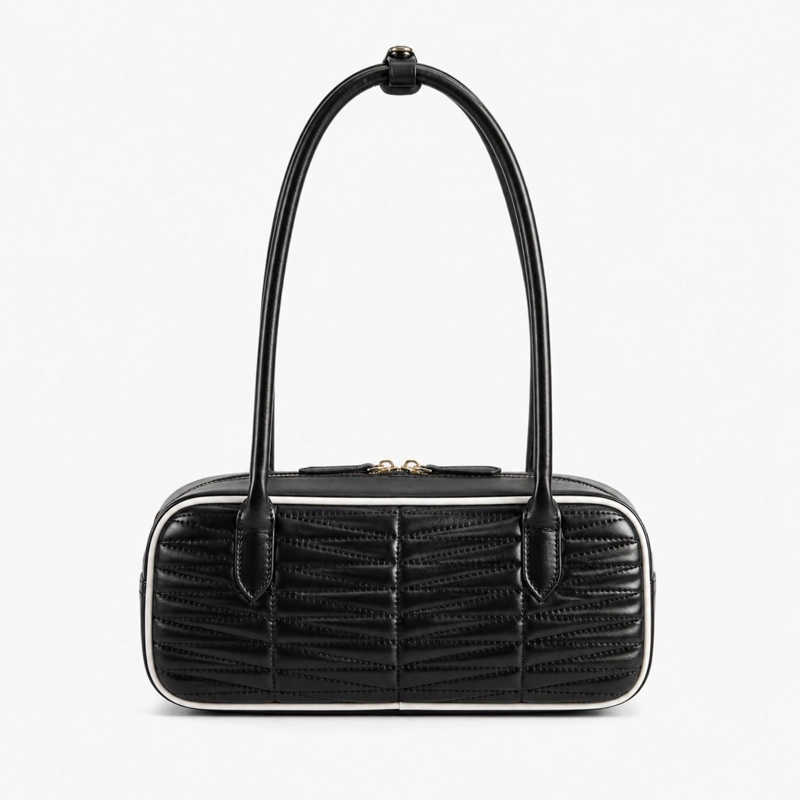 ECOSUSI CARTERA BAGUETTE ELISE ACOLCHADA DE 2.5L PARA 6,3' NEGRO - 5