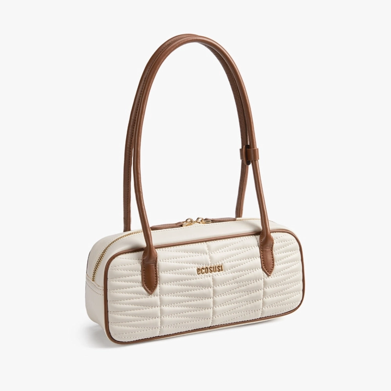 ECOSUSI CARTERA BAGUETTE ELISE ACOLCHADA DE 2.5L PARA 6,3' BEIGE - 1