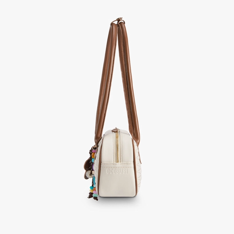 ECOSUSI CARTERA BAGUETTE ELISE ACOLCHADA DE 2.5L PARA 6,3' BEIGE - 3