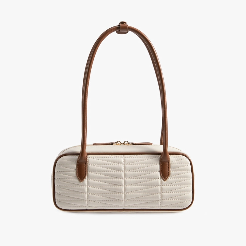 ECOSUSI CARTERA BAGUETTE ELISE ACOLCHADA DE 2.5L PARA 6,3' BEIGE - 4