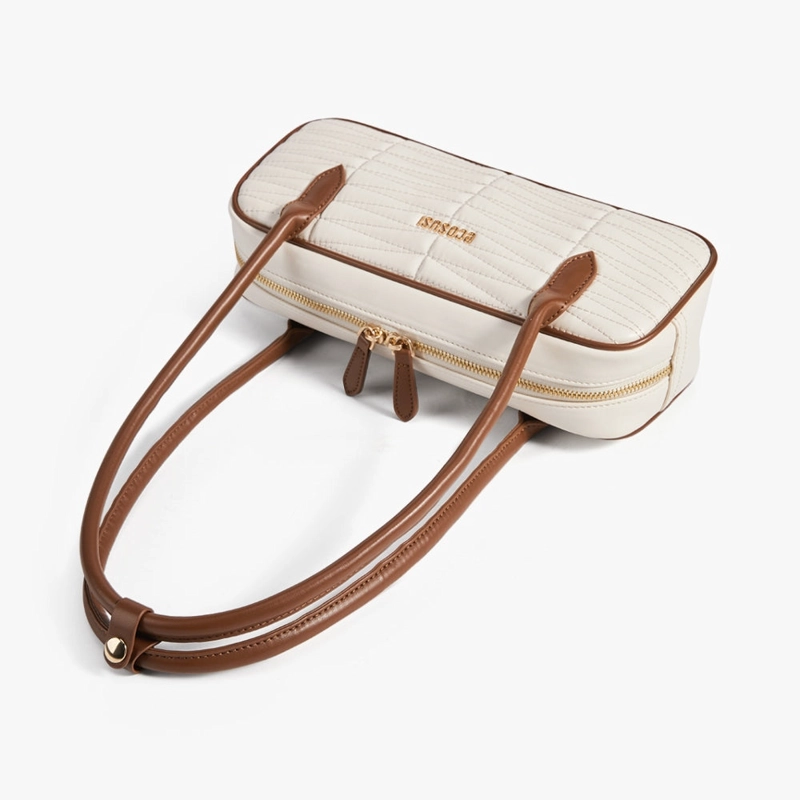 ECOSUSI CARTERA BAGUETTE ELISE ACOLCHADA DE 2.5L PARA 6,3' BEIGE - 6