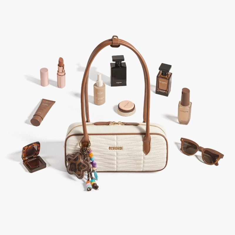 ECOSUSI CARTERA BAGUETTE ELISE ACOLCHADA DE 2.5L PARA 6,3' BEIGE - 7