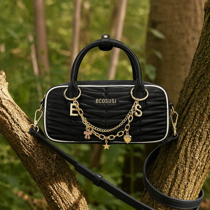 ECOSUSI CARTERA ACOLCHADA CLAIRE DE 1.9L PARA 6,3' NEGRO - 6