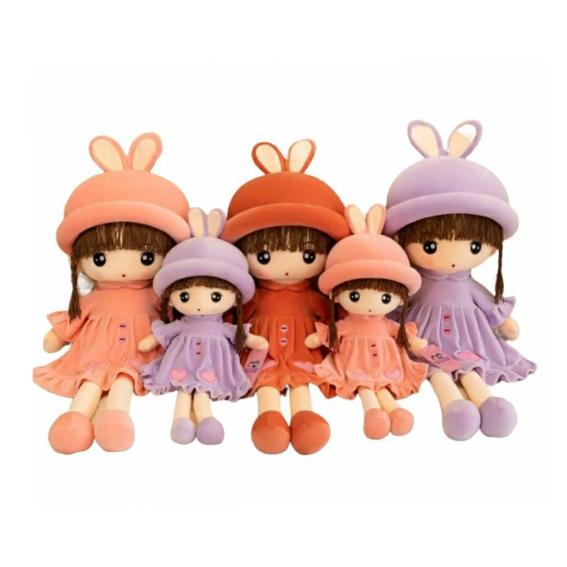 MUÑECA TRAPO PELUCHE OEM TIERNO SUAVE ROSADO - 1