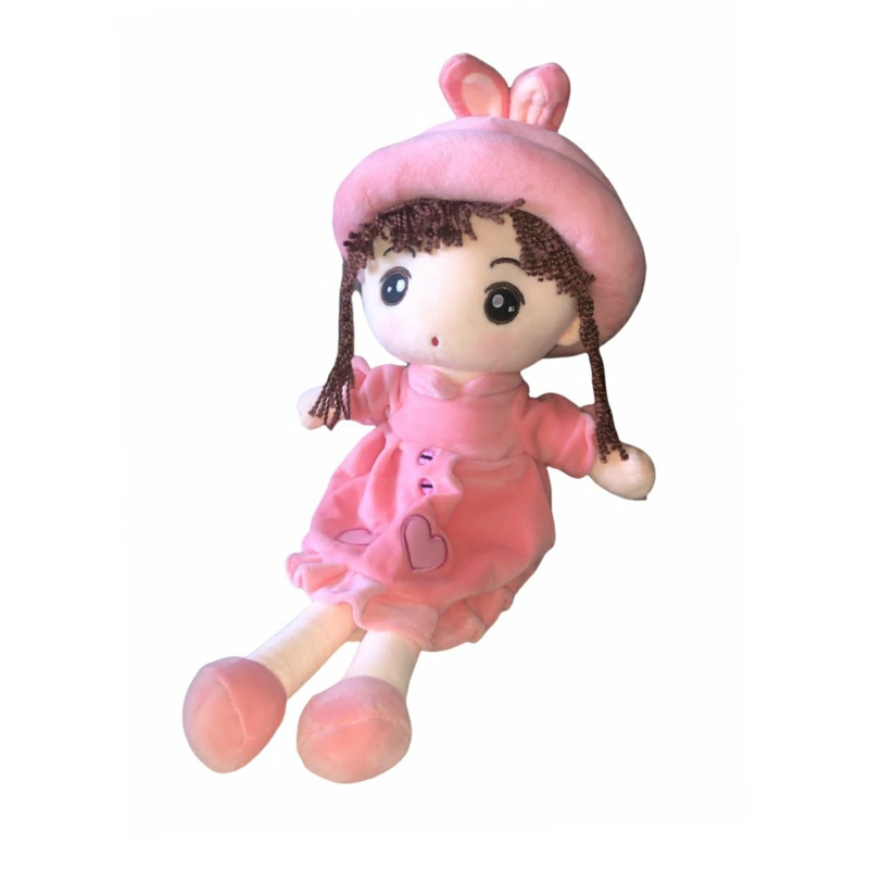 MUÑECA TRAPO PELUCHE OEM TIERNO SUAVE ROSADO - 2