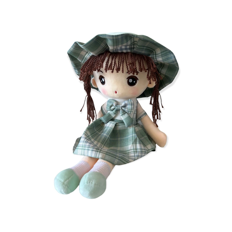 PELUCHE OEM MUÑECA TRAPO TIERNO SUAVE VERDE - 1