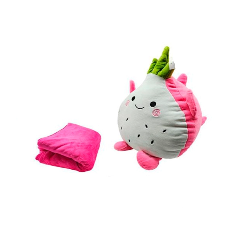 PELUCHE OEM ALMOHADA MANGOSTAN CON MANTA FRUTA KAWAII - 2