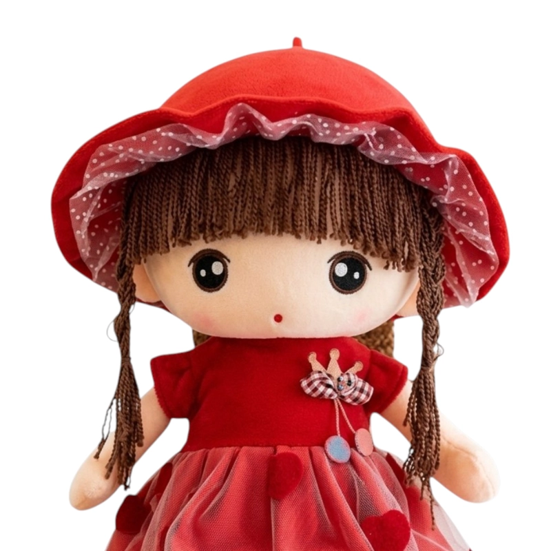 MUÑECA DE TRAPO GRANDE DE PELUCHE TIERNA SUAVE - 2