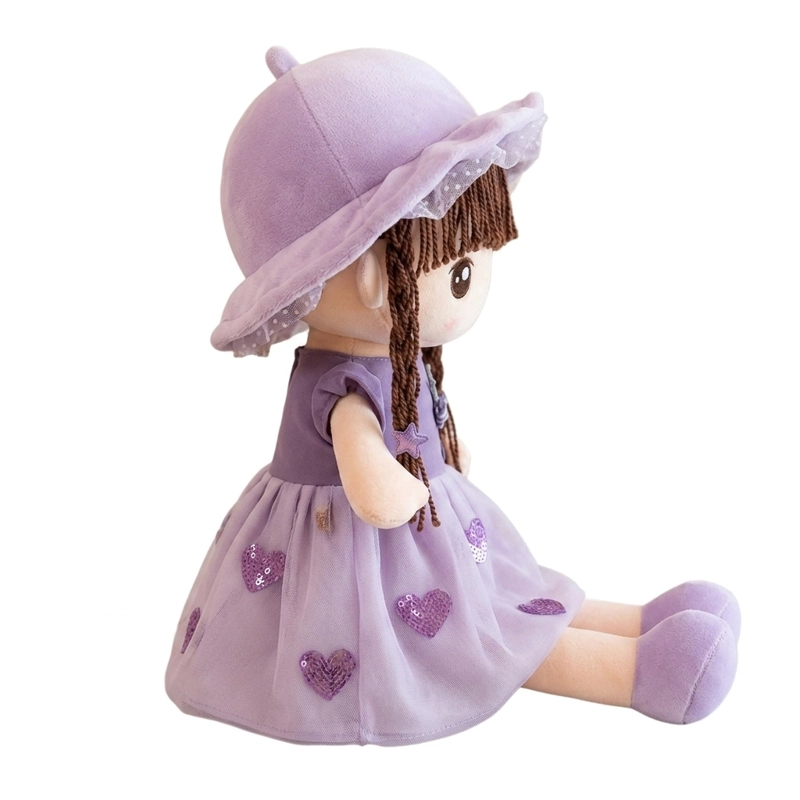 MUÑECA DE TRAPO GRANDE DE PELUCHE TIERNA SUAVE - 1