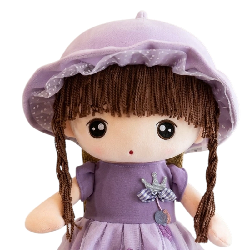 MUÑECA DE TRAPO GRANDE DE PELUCHE TIERNA SUAVE - 2
