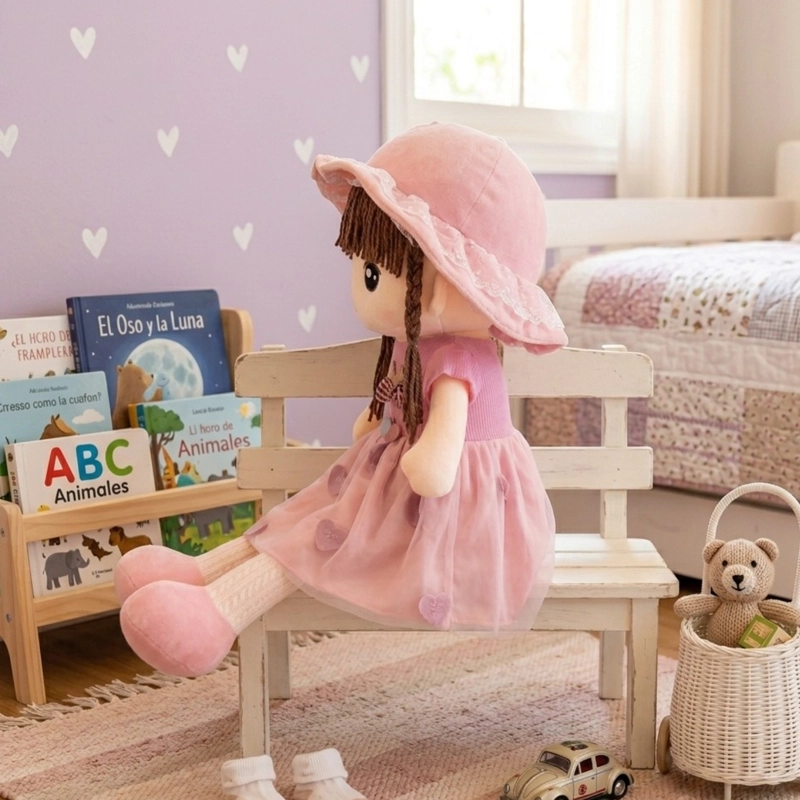 MUÑECA DE TRAPO DE PELUCHE TIERNA SUAVE - 3