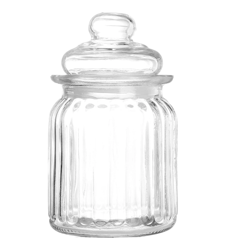 BOMBONERA AZUCARERO CARAMELERA DECORATIVA DE VIDRIO PEQUEÑA L - 1