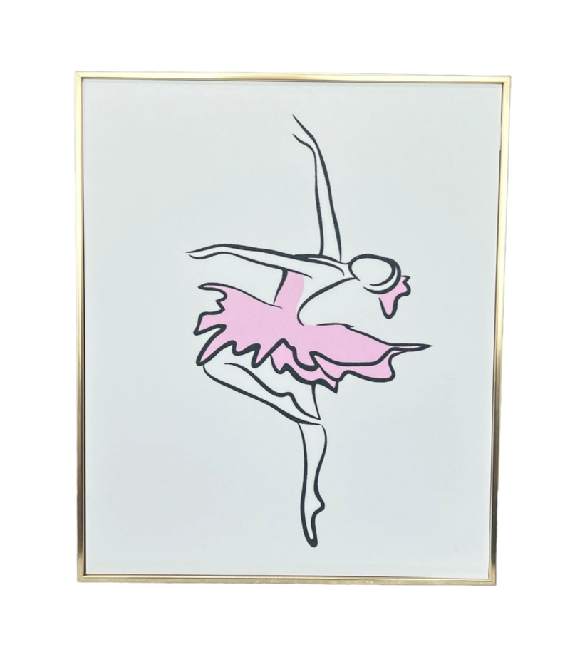 CUADRO DECORATIVO MINIMALISTA ELEGANTES PINTURA 30X20CM BAILARINA - 1