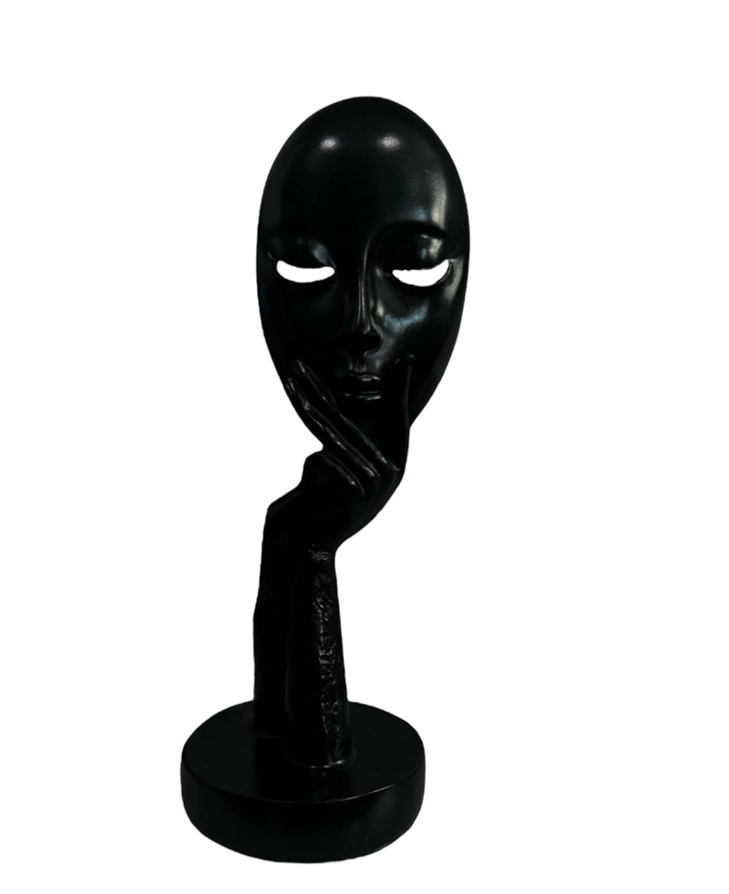 ESCULTURA MASCARAS ADORNO FIGURA DECORATIVA MASCARA ELEGANTE N - 1