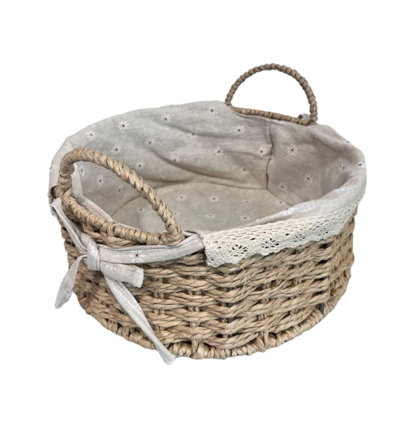 CESTA PANERA DE RATTAN CESTA DE PAN REDONDA 20X8CM - 1