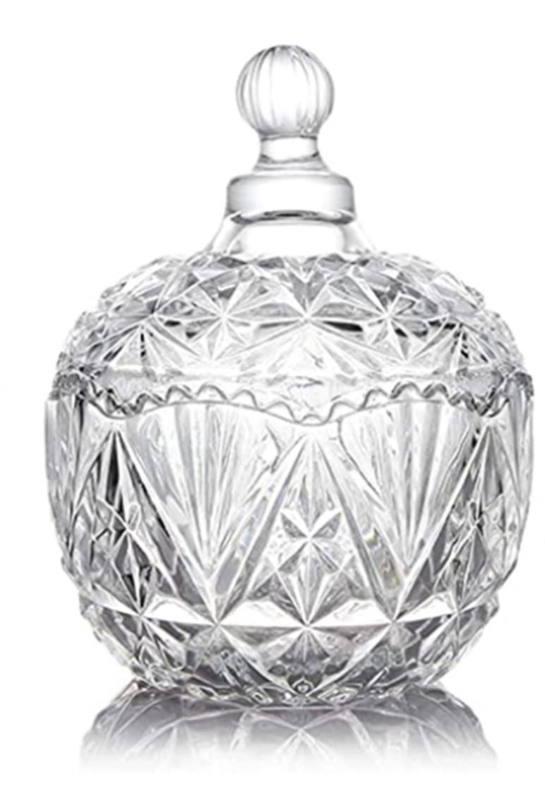 BOMBONERA AZUCARERO CARAMELERA DECORATIVA VIDRIO 11X12CM - 1