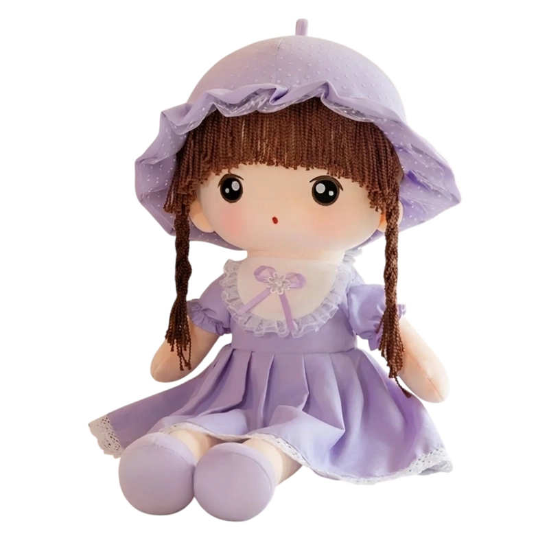 MUÑECA TRAPO PELUCHE OEM TIERNA SUAVE LAZO 65CM L - 1
