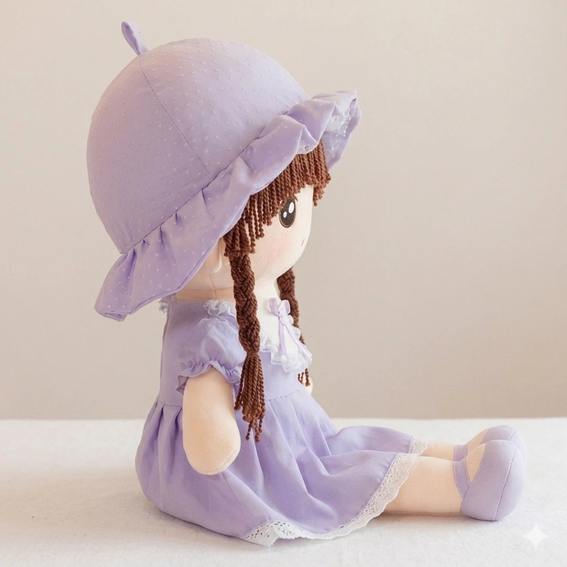 MUÑECA TRAPO PELUCHE OEM TIERNA SUAVE LAZO 65CM L - 3