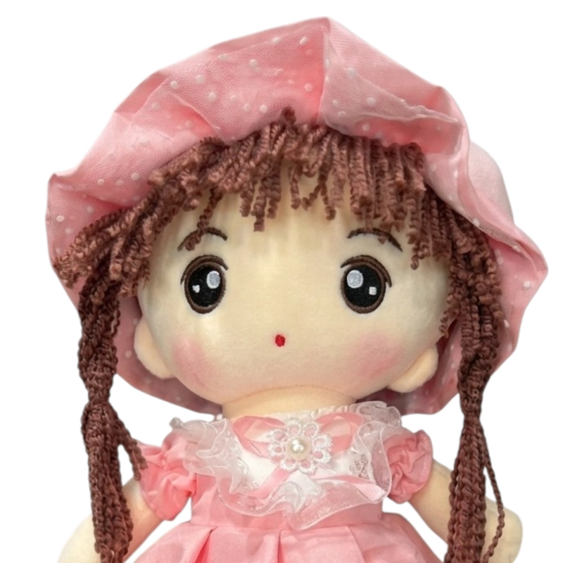MUÑECA TRAPO PELUCHE OEM TIERNA SUAVE LAZO 65 CM R - 1