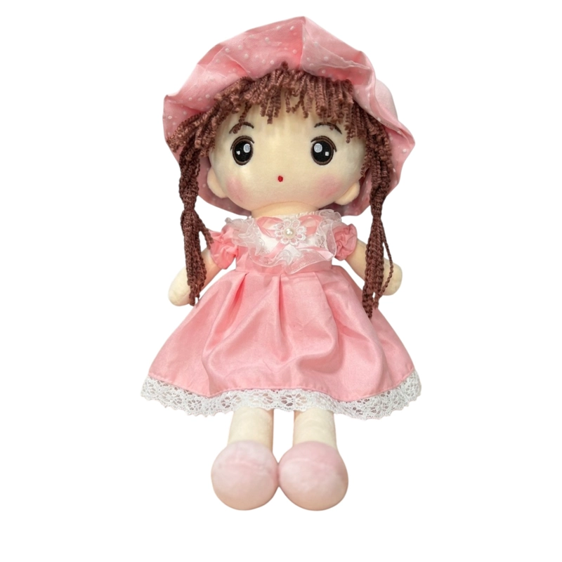MUÑECA TRAPO PELUCHE OEM TIERNA SUAVE LAZO 65 CM R - 2