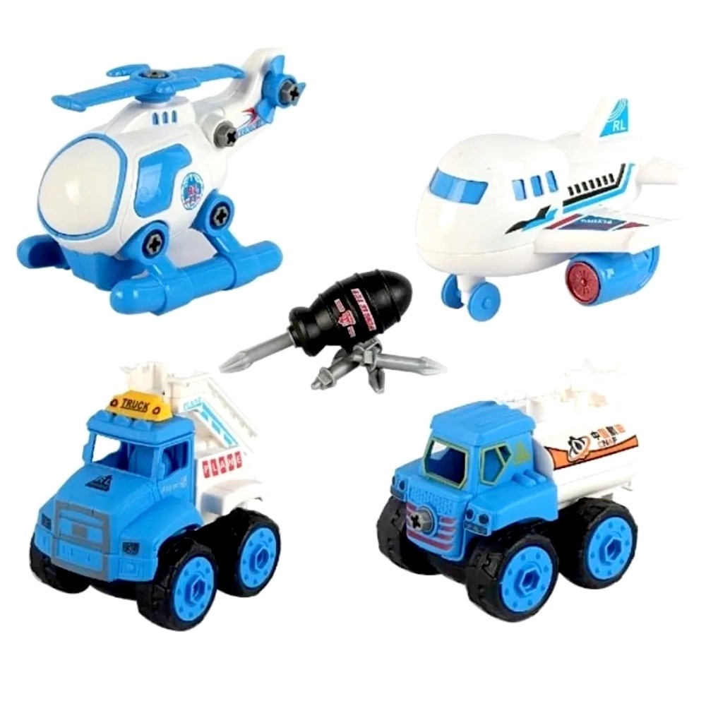 PACK JUGUETE VEHICULOS AVION CAMION HELICOPTERO MINI - 1