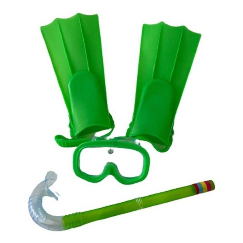 SET OEM BUCEO SNORKEL PISCINA PLAYA NIÑOS KIT CON ALETAS V - 1