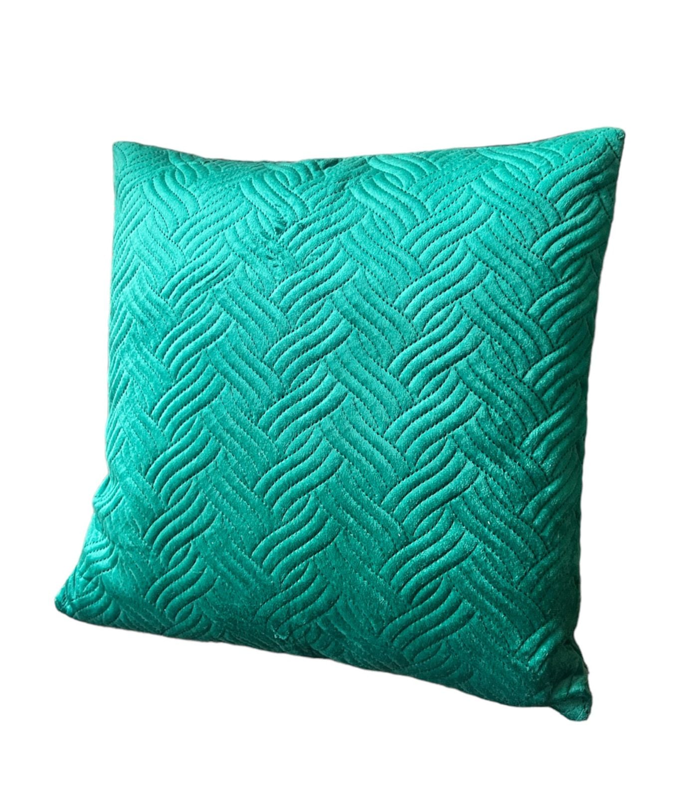 FUNDA COJÍN TERCIOPELO DECORATIVO DECORACION HOGAR V VERDE - 1