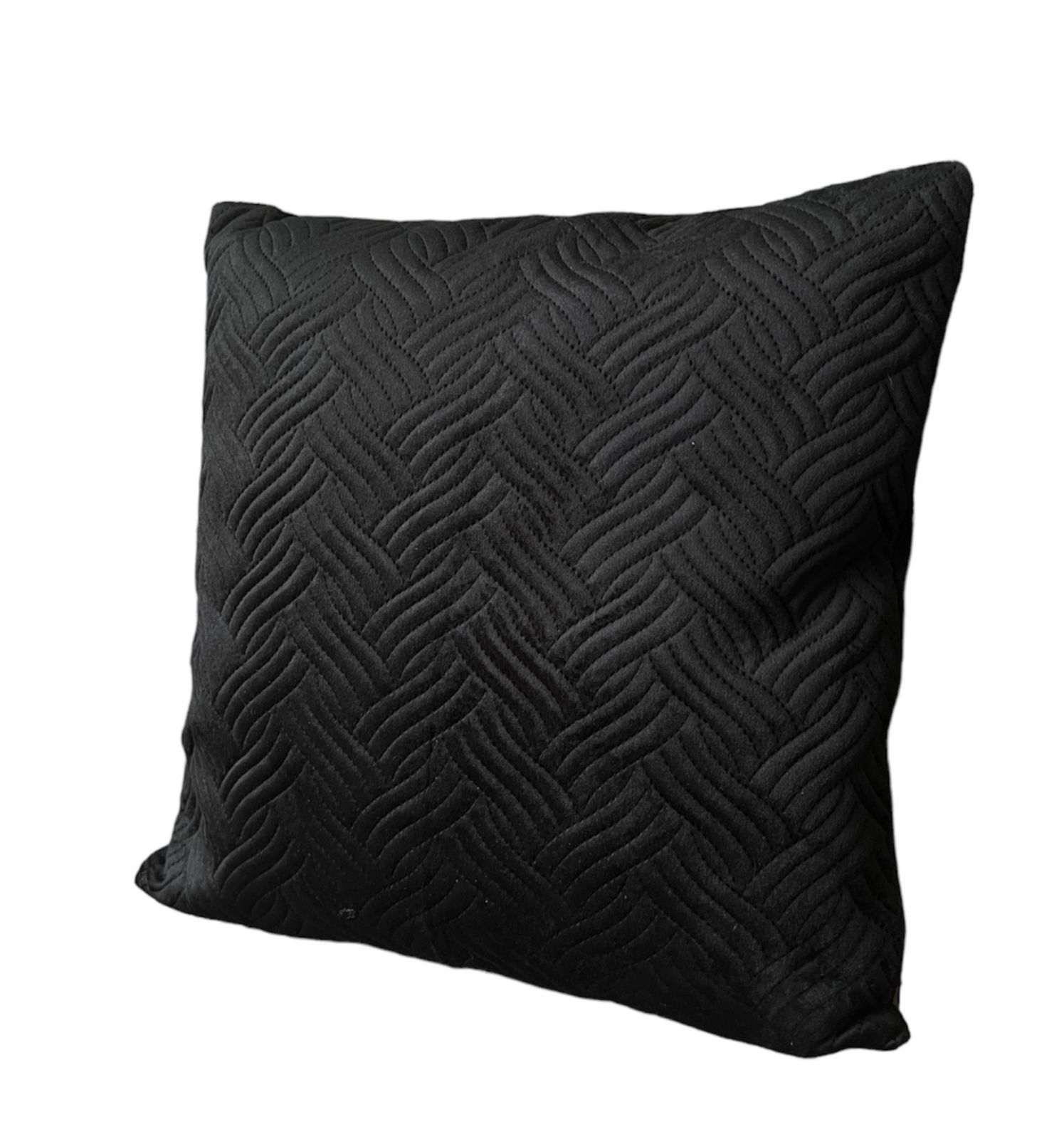 FUNDA COJÍN TERCIOPELO DECORATIVO DECORACION HOGAR N NEGRO - 1