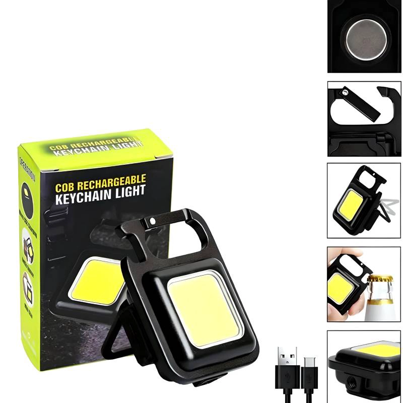 LINTERNA LED OEM DE LLAVERO Y DESTAPADOR RECARGABLE PORTÁTIL - 2