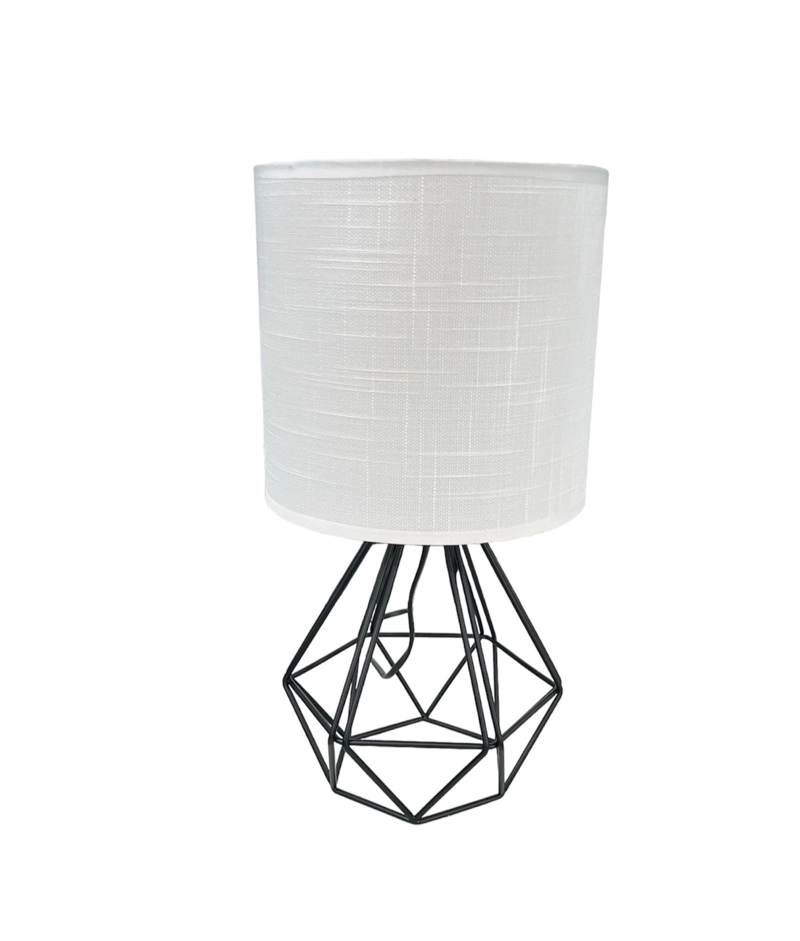 LÁMPARA OEM VELADOR MESA DISEÑO METAL GEOMÉTRICO G - 1