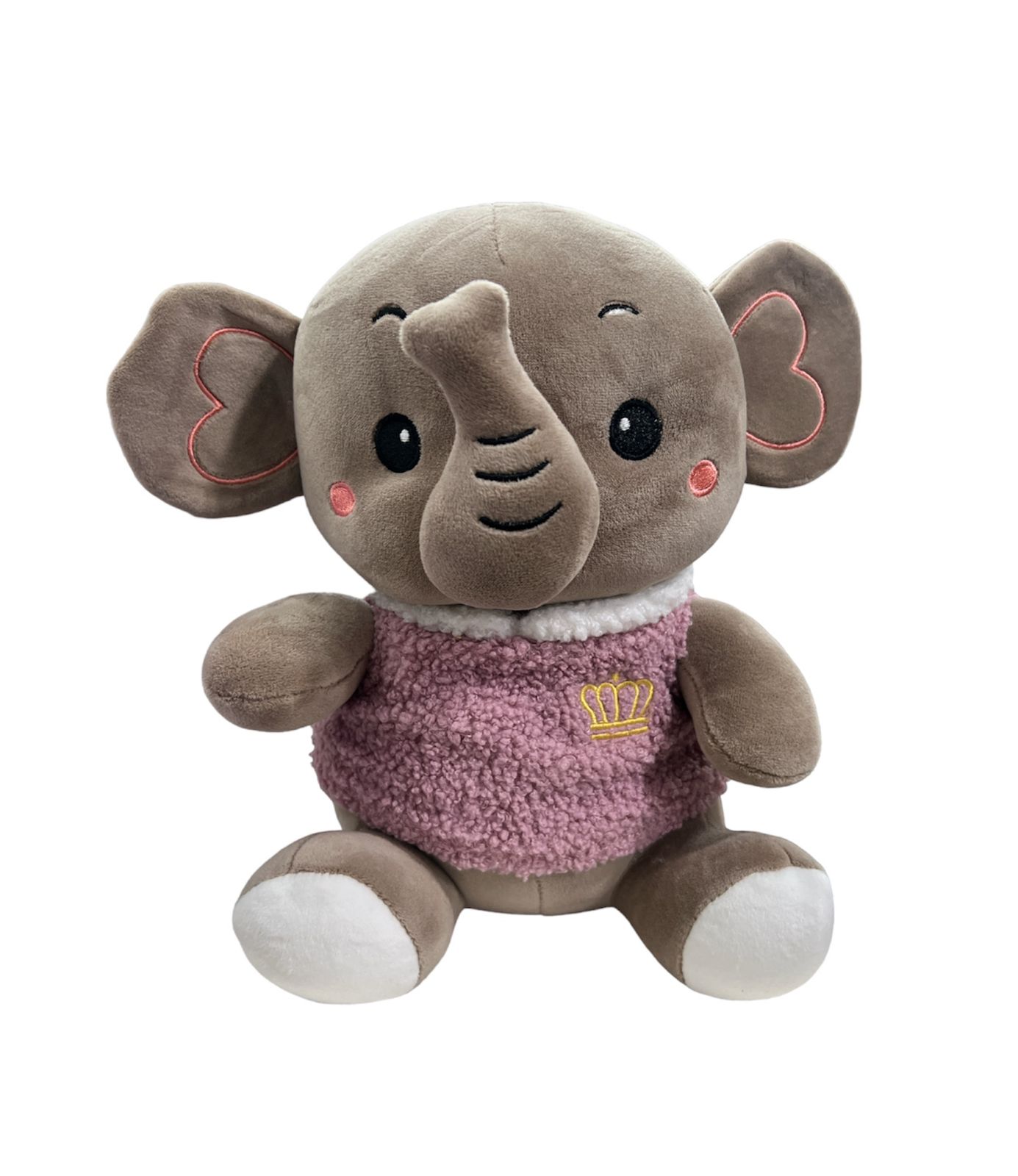 PELUCHE DE ELEFANTE SUAVE Y DIVERTIDO CON VESTIDO - 1