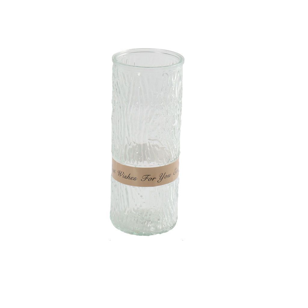 FLORERO JARRON DECORATIVO VIDRIO FLORES 26X10CM - 1