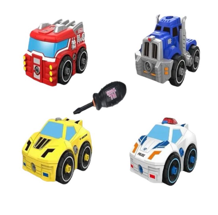PACK JUGUETE VEHICULOS CAMIONES CARROS MINI DE POLICIA - 1