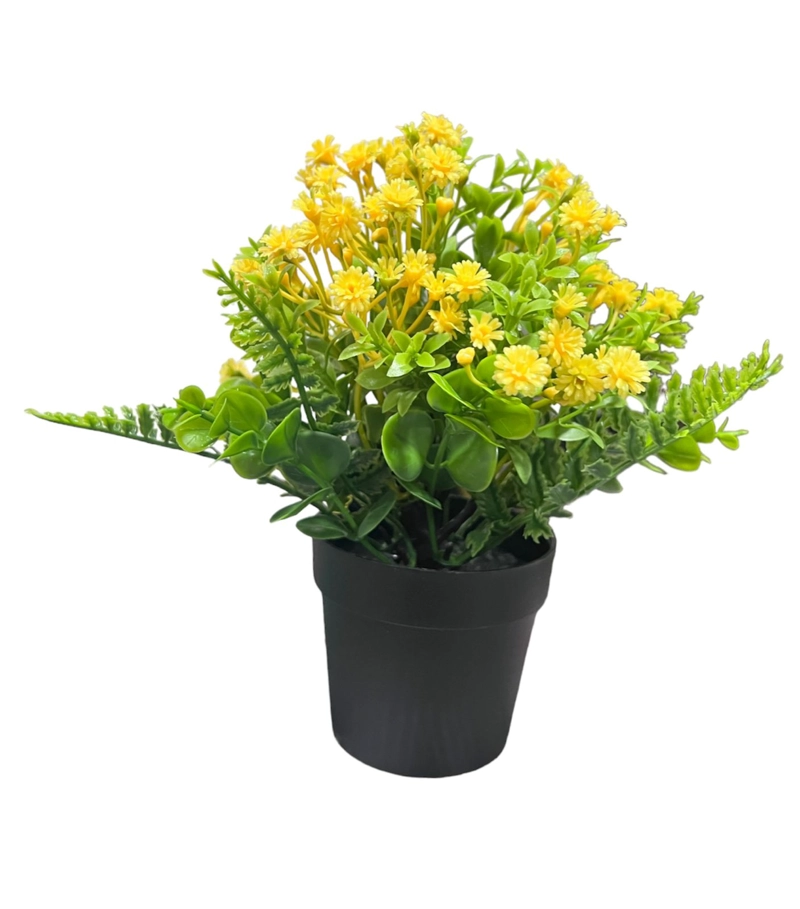 MACETERO PLANTA ARTIFICIAL FLORES MACETA DECORATIVA 20X10CM - 1