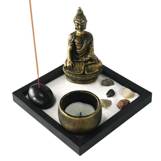 BUDA CON PORTA INCIENSO DECORATIVO CON PORTA VELA - 1