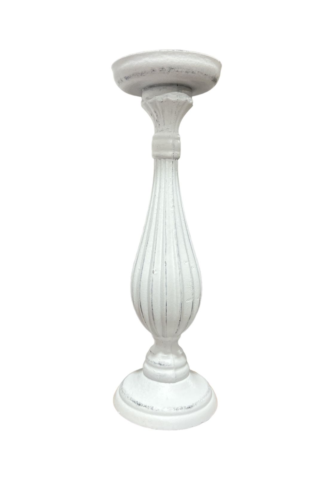PORTA VELA CANDELABRO DECORATIVO CLASICO RUSTICO MADERA 30CM B - 1