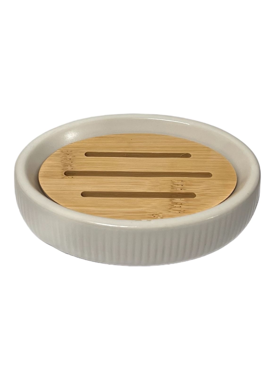 JABONERA PORTA JABON CERAMICA BAMBOO DISEÑO ELEGANTE - 1