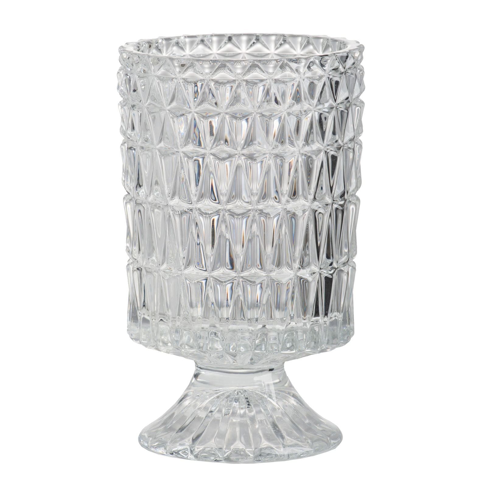 FLORERO JARRON DECORATIVO VIDRIO ELEGANTE 18X9CM - 1