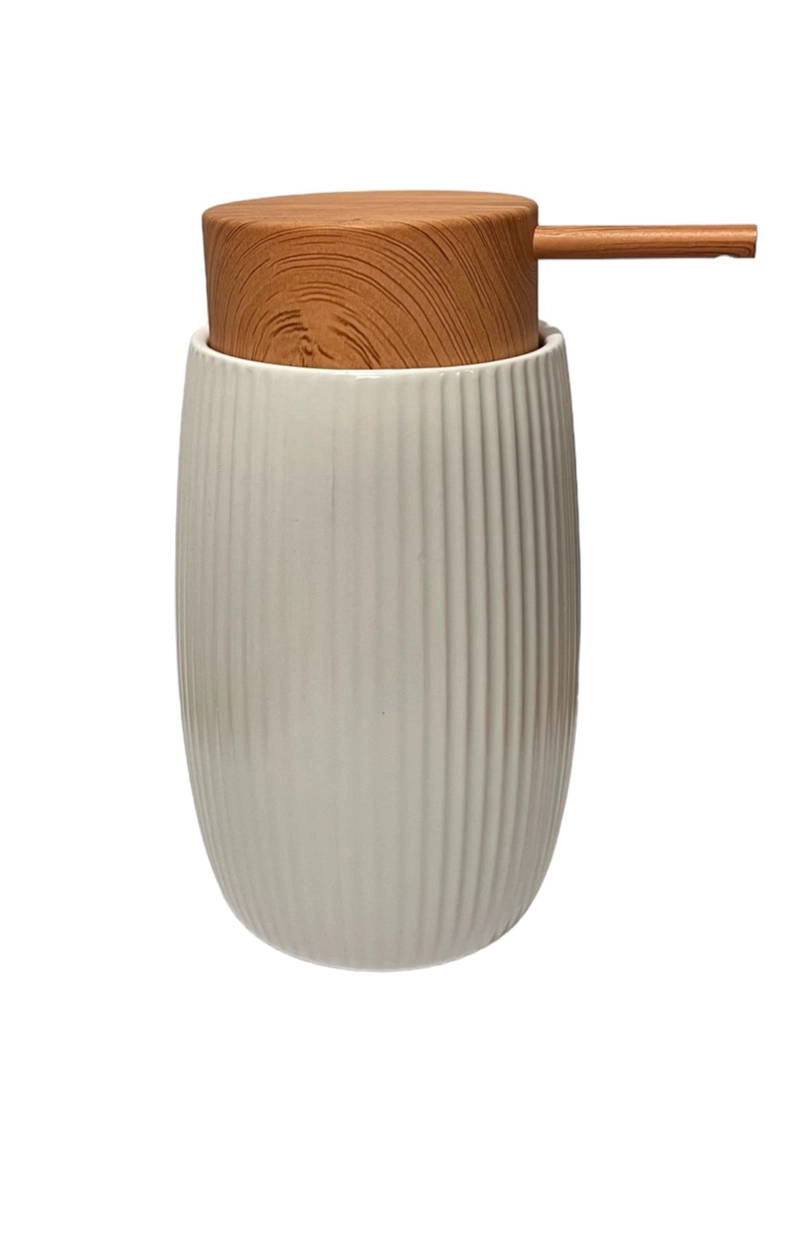 DISPENSADOR JABÓN ALCOHOL GEL 400ML DECORATIVO CERAMICA - 2