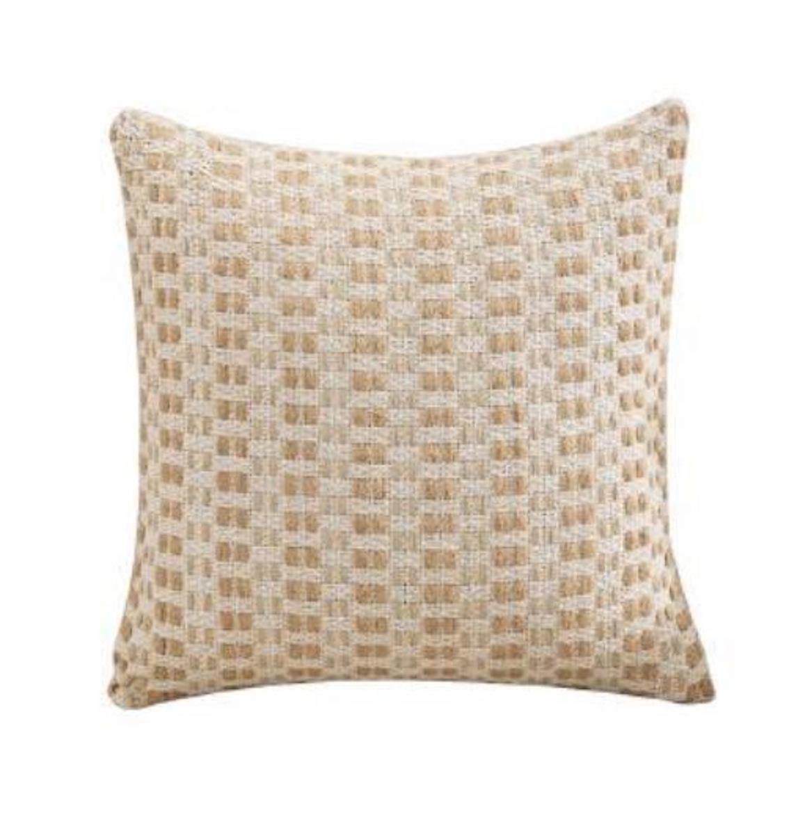 FUNDA COJÍN INDIVIDUAL DISEÑO ELEGANTE 45 X 45 CM BEIGE - 1