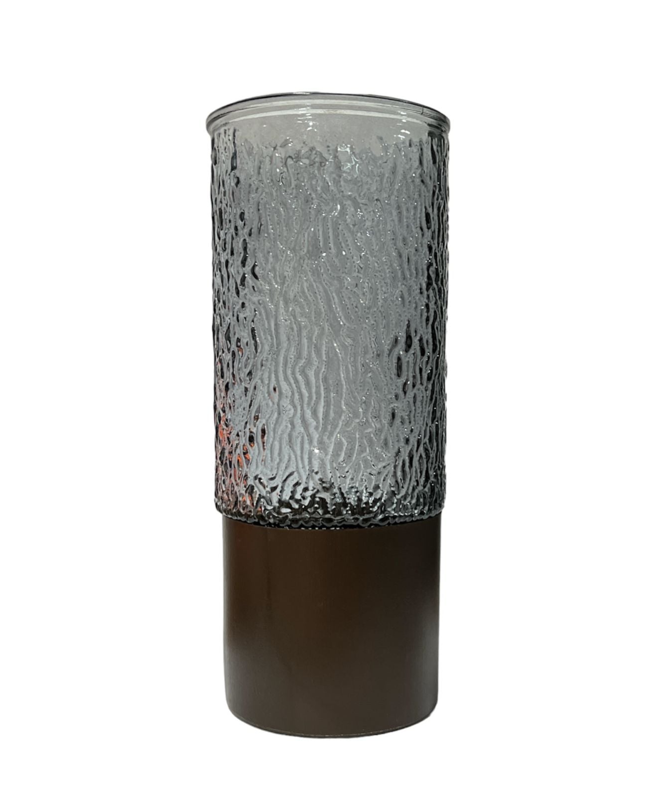 FLORERO JARRON DECORATIVO VIDRIO METAL 24CM - 1