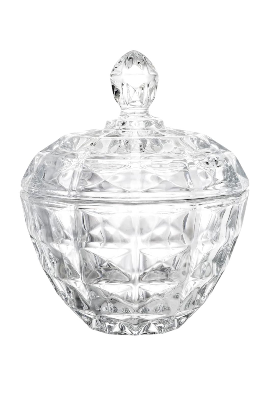 BOMBONERA AZUCARERO CARAMELERA DECORATIVA VIDRIO ELEGANTE - 1