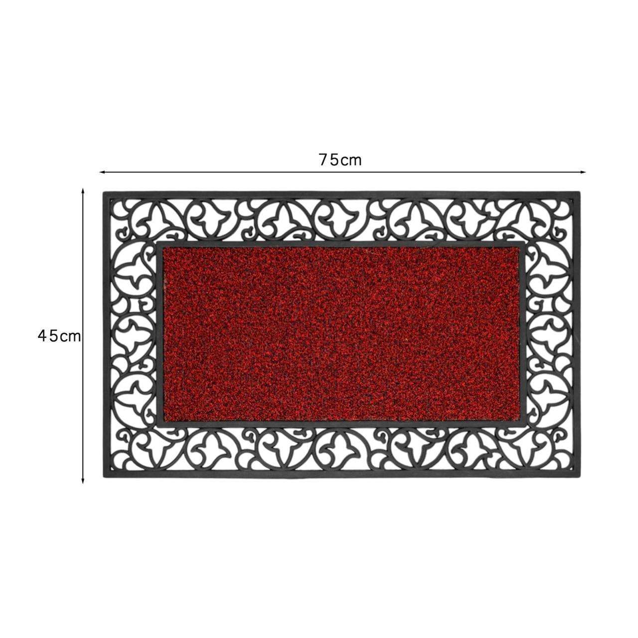 ALFOMBRA CLÁSICA TRADICIONAL ENTRADA HOGAR LIMPIAPIES DISEÑO ROMANTIC R 74 X 44 CM - 2