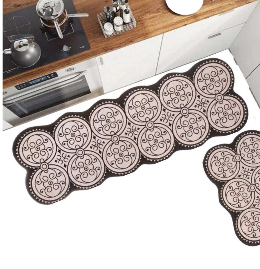 SET 2 ALFOMBRA HOGAR LIMPIAPIÉS ANTIDESLIZANTE 118X38CM M2 - 1