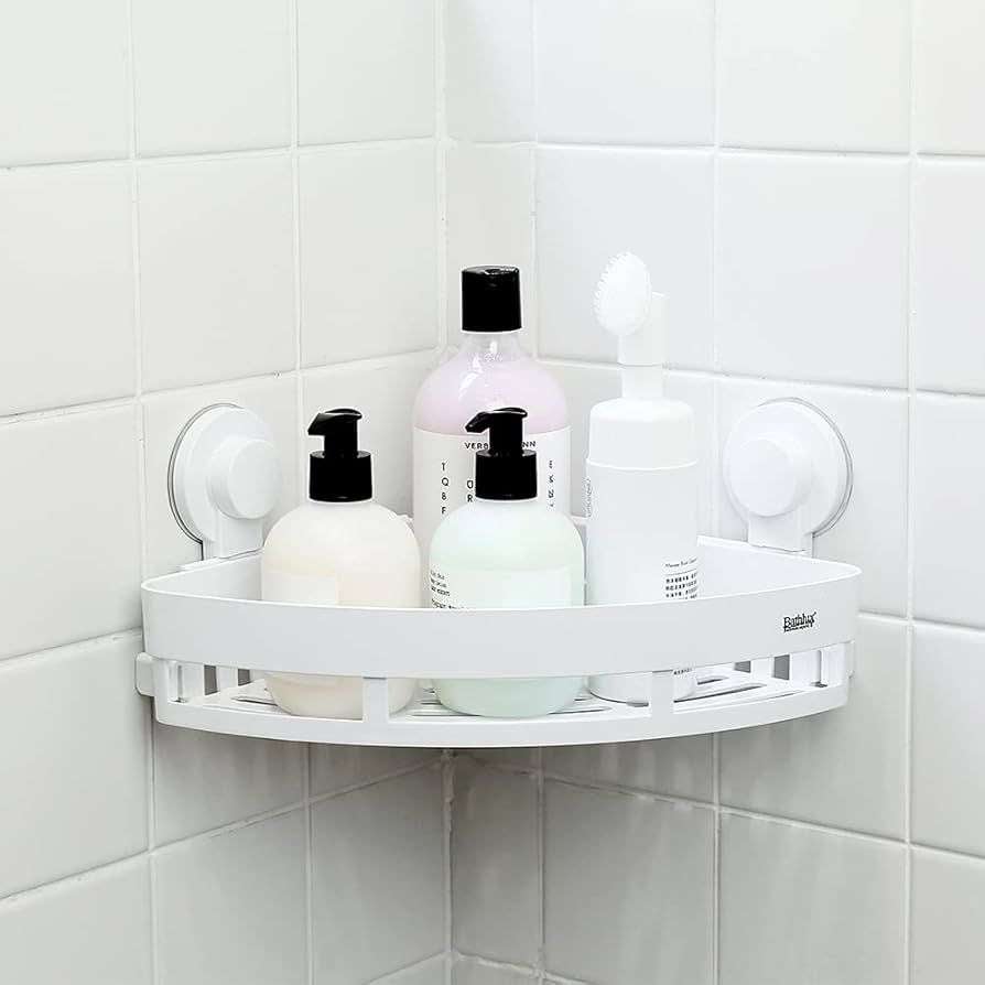 REPISA ESQUINERA PARED ORGANIZADOR BAÑO 12X25CM BLANCO - 2