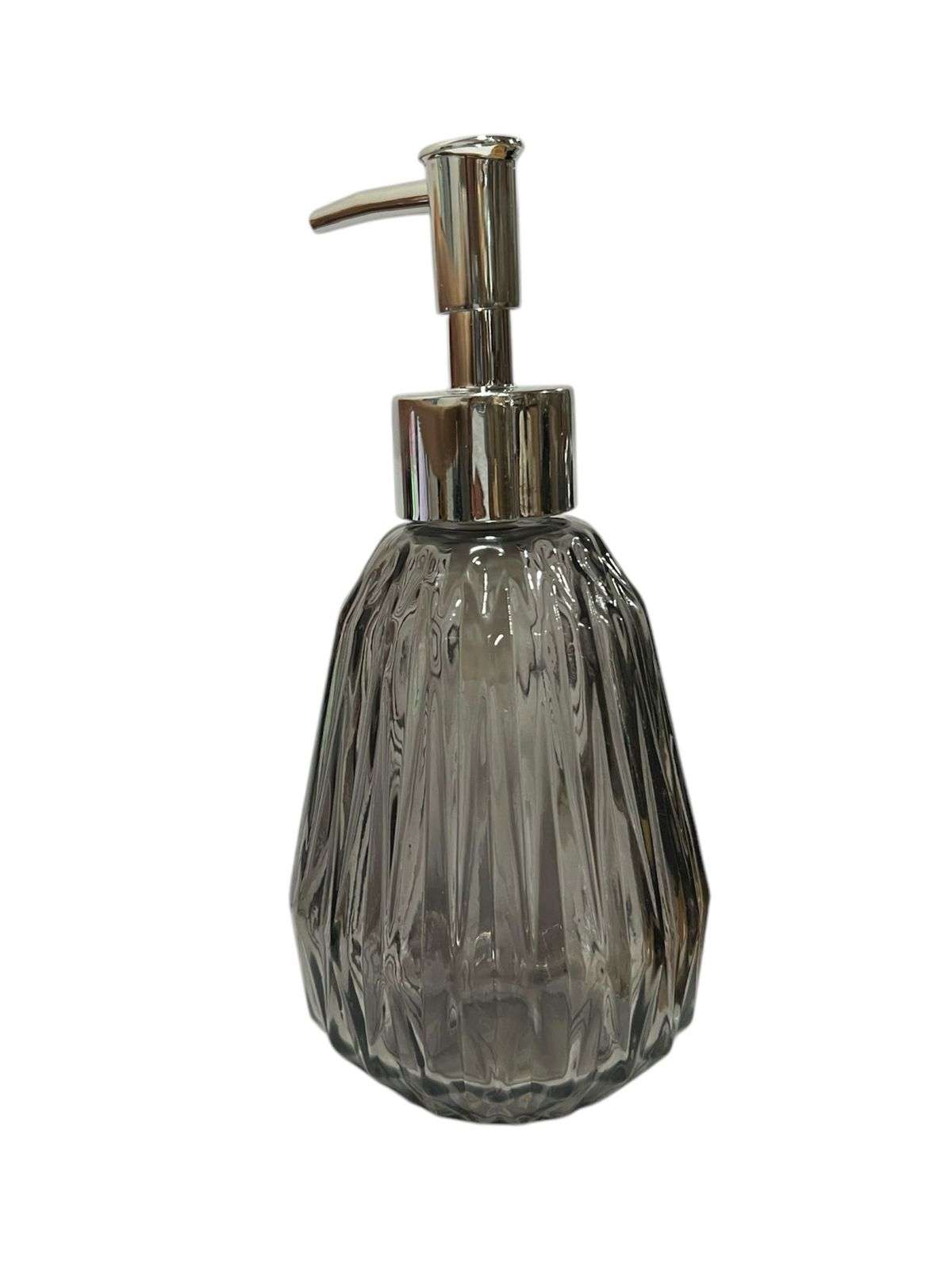 DISPENSADOR JABÓN ALCOHOL GEL 350ML VIDRIO ELEGANTE OVAL - 1